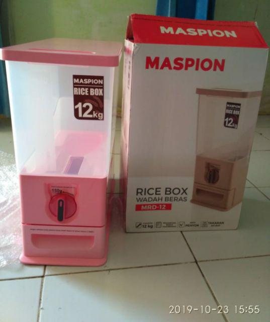 Rice Box - Tempat Penyimpanan Beras Kapasitas 12 Kg Maspion Mrd-12 / Mrd 12