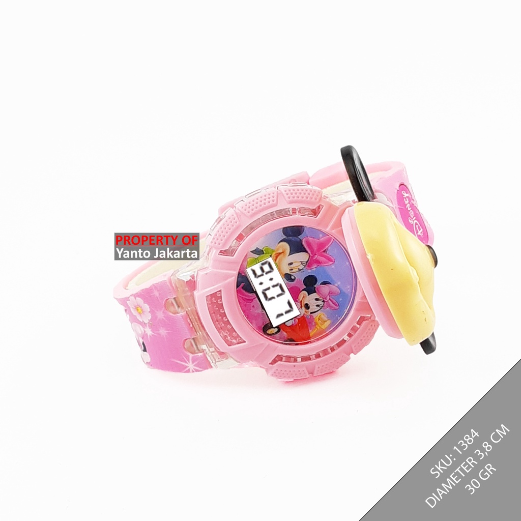 JAM TANGAN MUSIK KARAKTER MINNIE MICKEY MOUSE JT1384 ANAK GROSIR MURAH