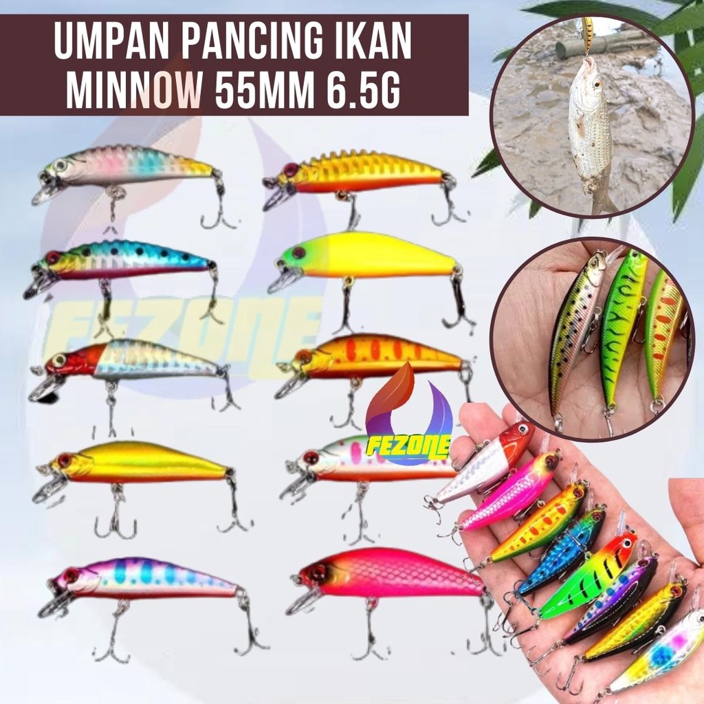 Umpan Pancing / Sinking Minnow / Fish lure Bentuk ikan kecil FEZONE