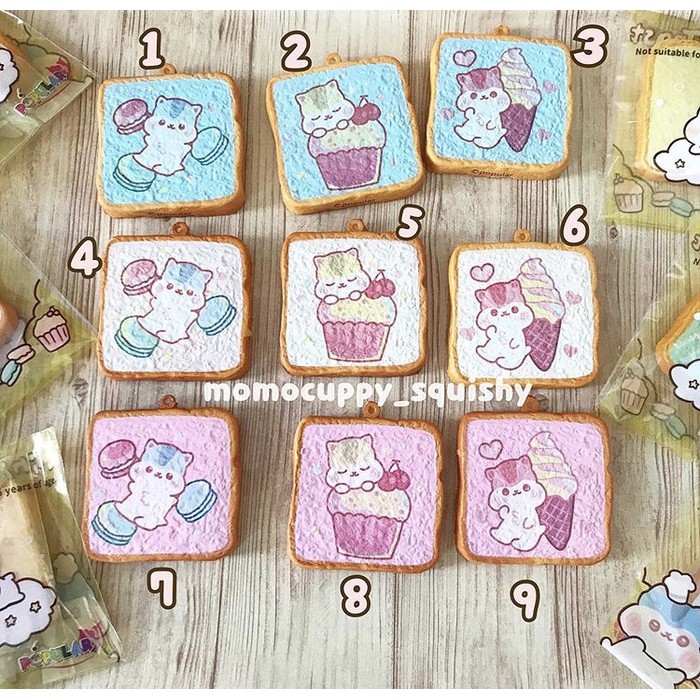 PROMO SQUISHY LICENSED mini poli toast by popular boxes ( 100% ORI)