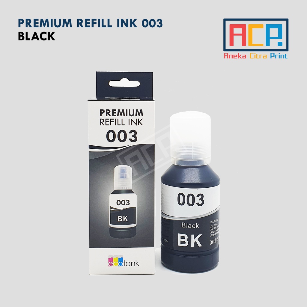 ACP Premium Refill Ink 003 - Tinta Dye Epson L1110 L1210 L3110 L3150 L3210 L5190 - 140ml