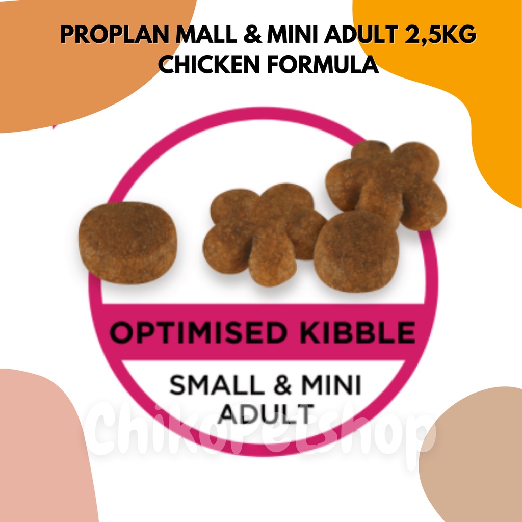 PROPLAN ADULT DOG SMALL &amp; MINI Fussy And Beauty CHICKEN FORMULA Kemasan 2.5Kg