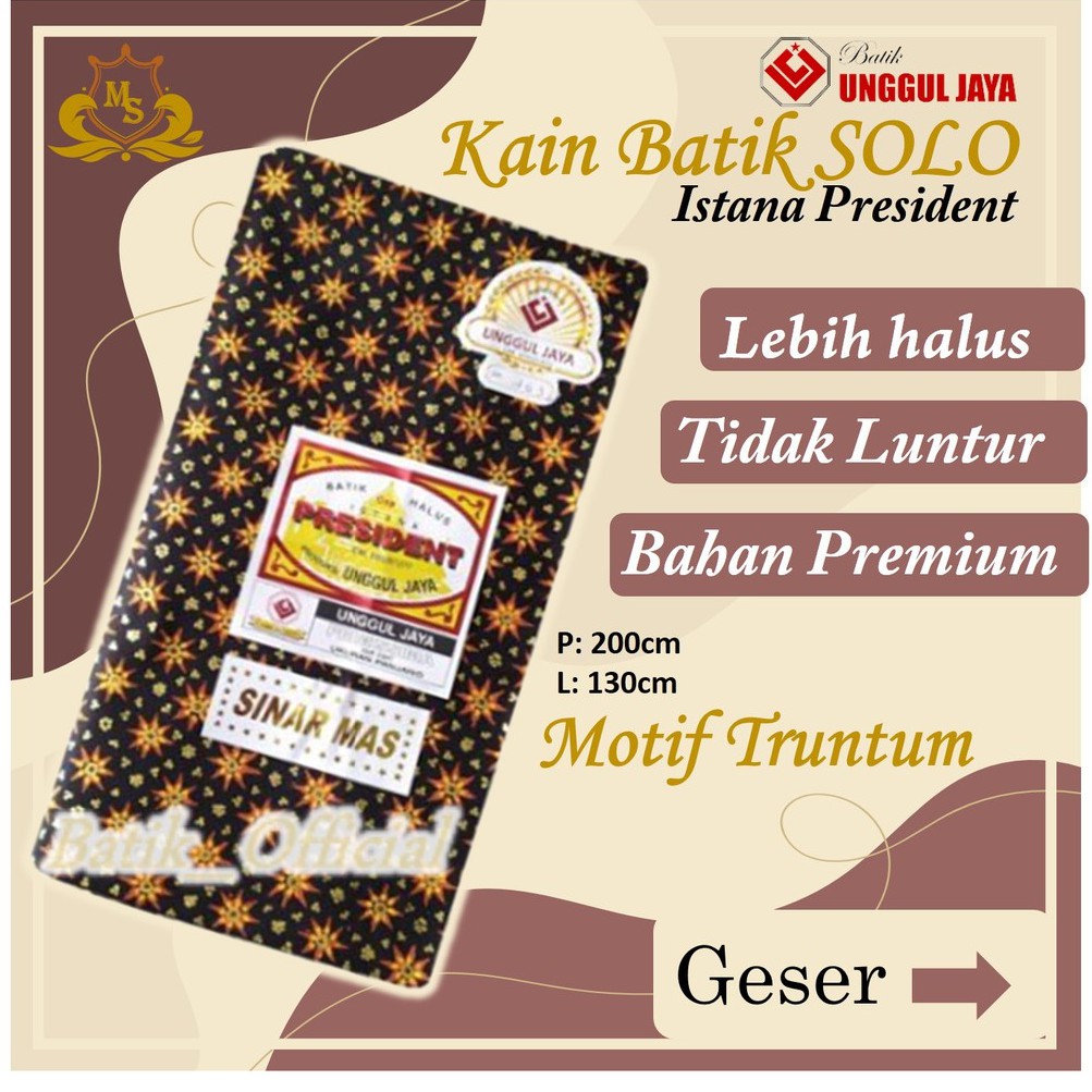 Kain Panjang Batik Sarung Jarik Sewek Sidomukti Truntum Jarit Batik Premium Bebas Piih Motif
