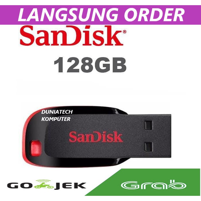 SANDISK FLASHDISK CRUZER BLADE 128GB - USB FLASH DISK BLADE 128 GB
