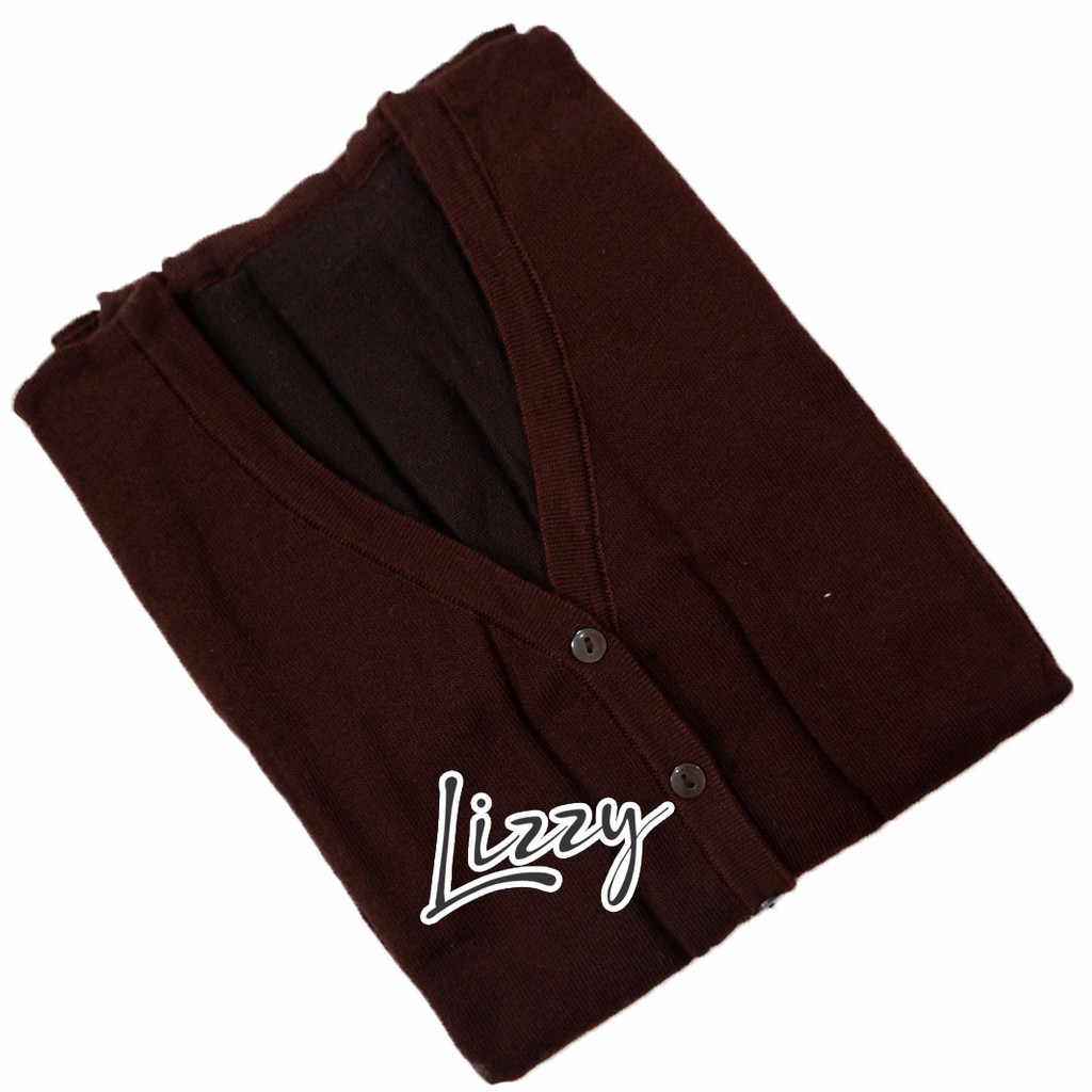Basic cardigan BY LIZZY-coklat tua
