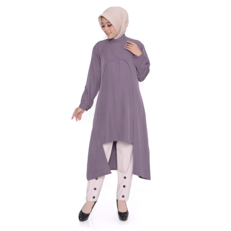 TUNIK/ATASAN WANITA BAJU LONG TUNIK KEKINIAN BUSUI MUSLIM