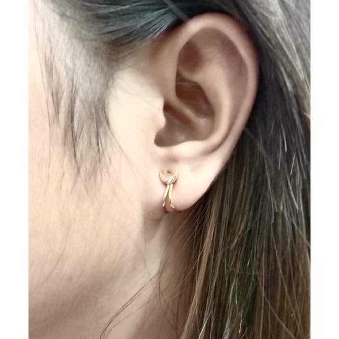 Anting wanita//anting jepit //anting permata// anting klip//perhiasan //anting