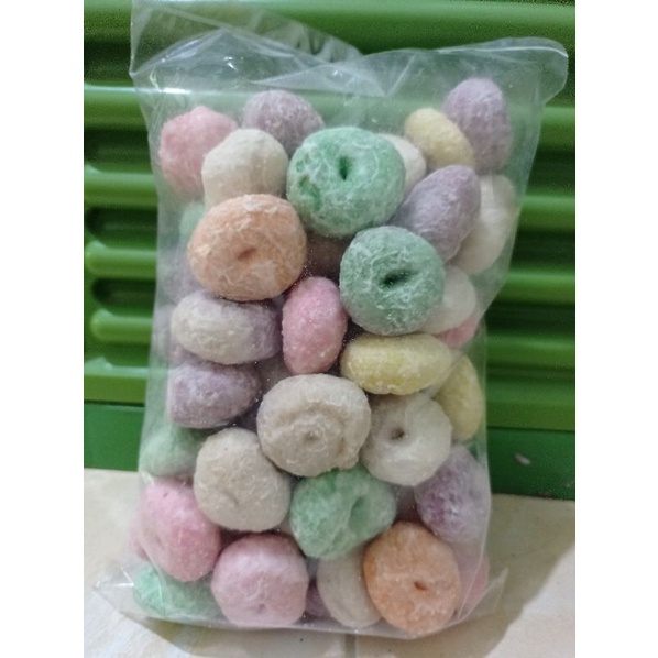 

Kue Donat Pelangi / Donat Kering Warna Warni kemasan 250gram