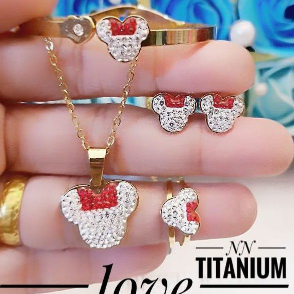 Titanium set perhiasan anak 1915m