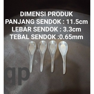 Jual Isi 144pcs Sendok Makan Plastik Bebek Bening Sendok Makan Sekali Pakai Sendok Makan Bubur