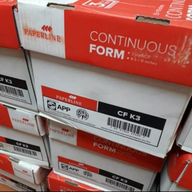 

Kertas Printer Continuous From NCR 3 Ply Warna putih semua.