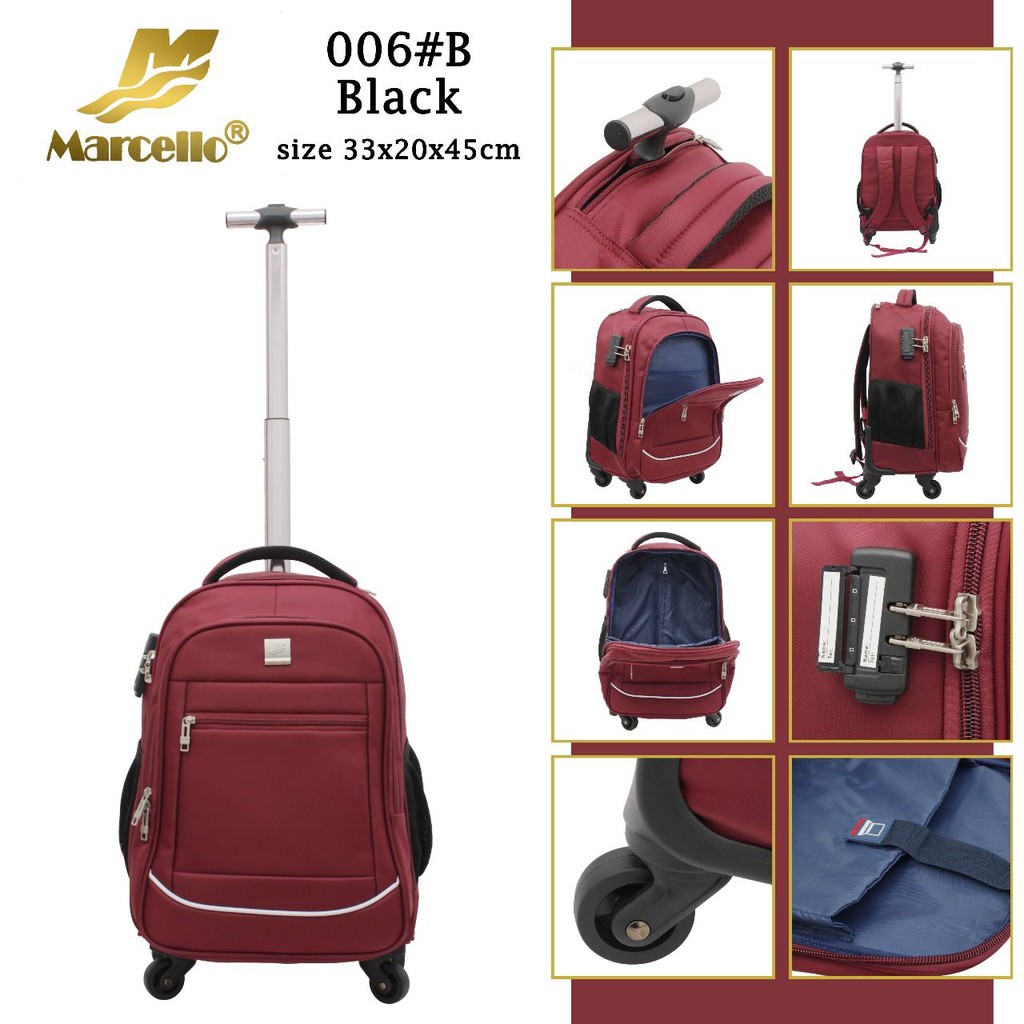 tas Ransel Troly Laptop 4 Roda MARCELLO 006  ransel roda ransel punggung ransel travel tas import