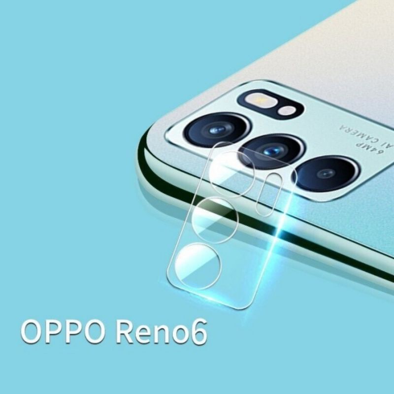 Reno 6 4G/5G Reno 6 Pro Anti Gores Camera Full Cover Clear / Black Temper Glass Screen Guard Protector Anti Gores Kamera Belakang Reno6 Series