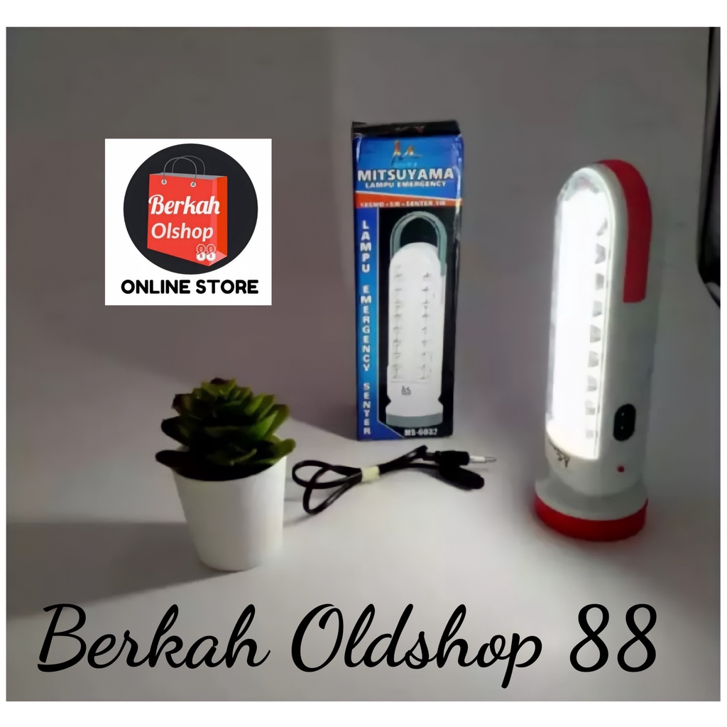 Berkah Oldshop 88 - Lampu Emergency 18 LED + 5Watt + Senter 1Watt Mitsuyama MS-6032