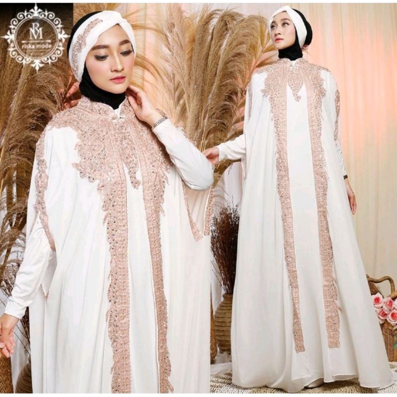 kaftan Nadia + Gamis Manset +Turban Original Butik
