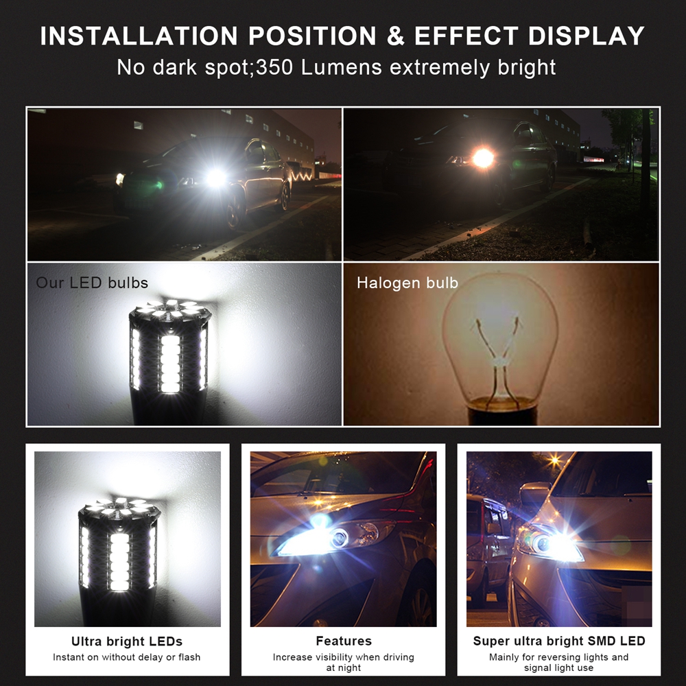 Lanfy 1pc Bohlam 33-led 12v P13W Super Terang Untuk Lampu Kabut / Drl / Rem Mobil Power