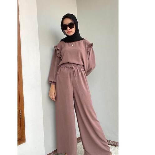 RUBY SET//SETELAN KULOT KRINKEL//OOTD KEKINIAN// SETELAN // SETELAN PALING BANYAK DI MINATI