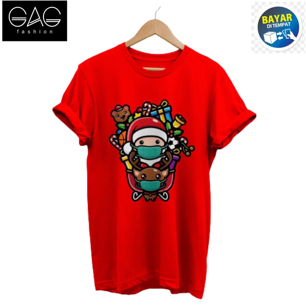 Baju Kaos Natal Mery Christmas Couple keluarga untuk  pria dan wanita/kaos natal anak-anak 004