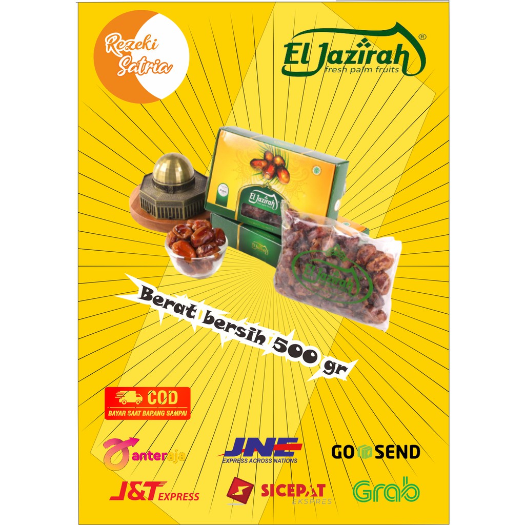 

KURMA ELJAZIRAH KHALAS KEMASAN BOX 500 GR
