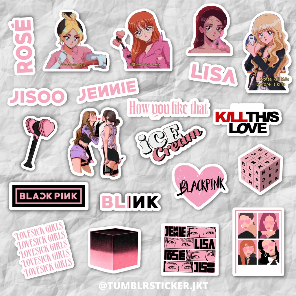 

STICKER AESTHETIC BLACK PINK PACK | STICKER TUMBLR LAPTOP | STICKER AESTHETIC HP JURNAL | STICKER CASE HP