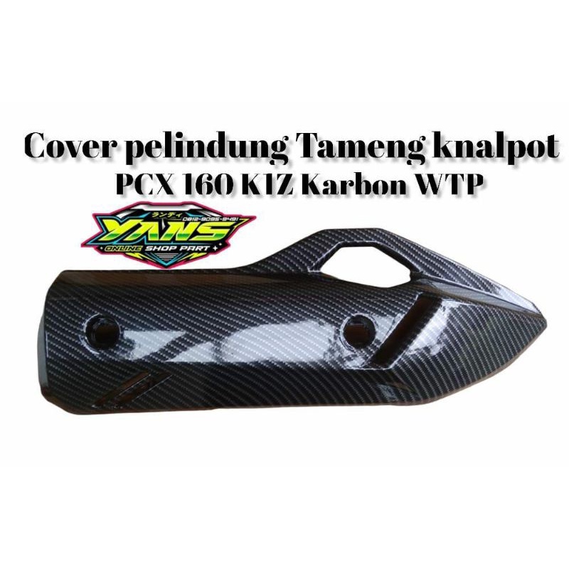 Cover pelindung tameng knalpot pcx 160 K1Z 2022 Karbon WTP