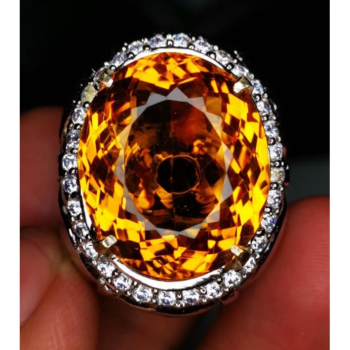 CINCIN PERMATA GOLDEN MADEIRA CITRINE JUMBO