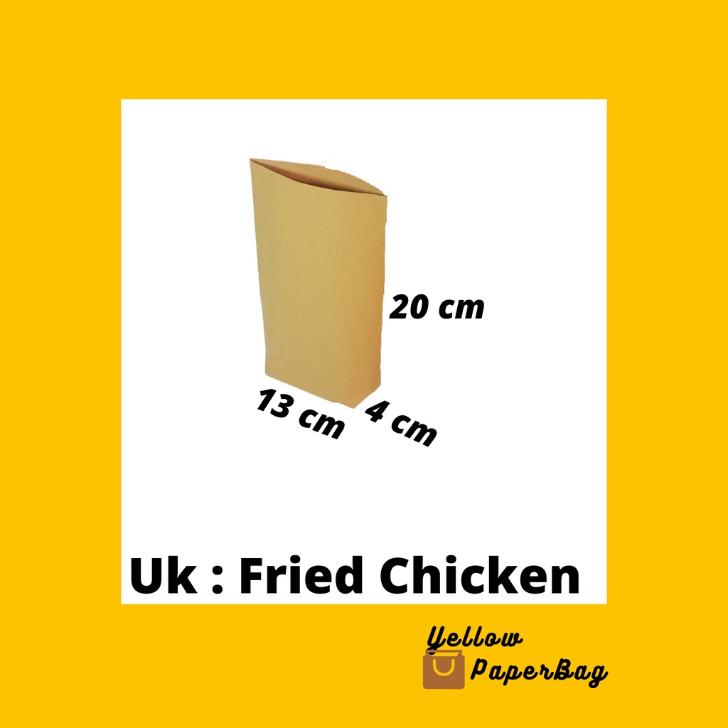 

Paper Bag Coklat // Paper Bag Fried Chicken Polos Uk: Fried Chicken (13x4x20 Cm), 1 Pack = 50 Pcs