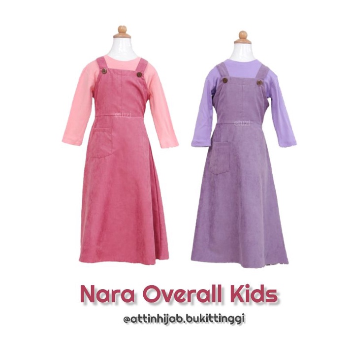 Nara Overall Kids by Etuzi/gamis/attin/gamis anak/dress anak/bahan  baby corduroy/bukittinggi