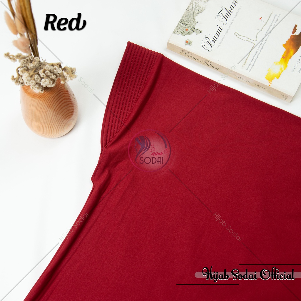 Jilbab Bergo Hamidah Jersey | Bergo Sport Jersey Premium-Red