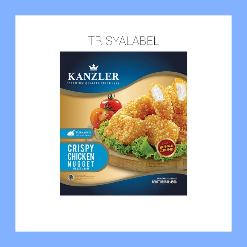 

450gr Crispy Chicken Nugget Kanzler | Frozen Food | TRISYALABEL