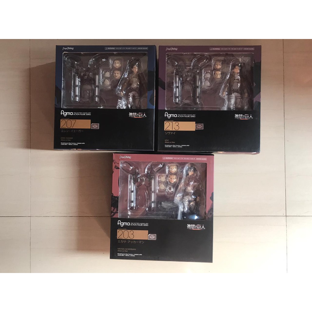 Rare Limited Edition Figma Action Figure Attack On Titan Original Set Mainan Cikarang