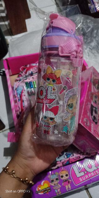 Botol Minum Sedotan Tali Panjang Karakter Kode 3675