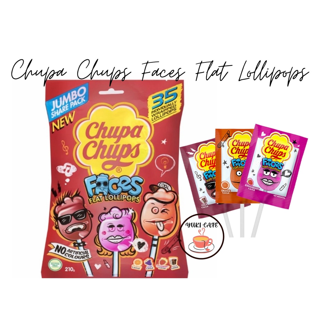 

PERMEN - CHUPA CHUPS FACES FLAT LOLLIPOPS