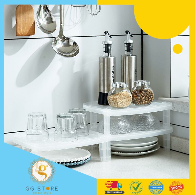 E168 RAK SUSUN PLASTIK LIPAT SERBAGUNA RAK DAPUR 