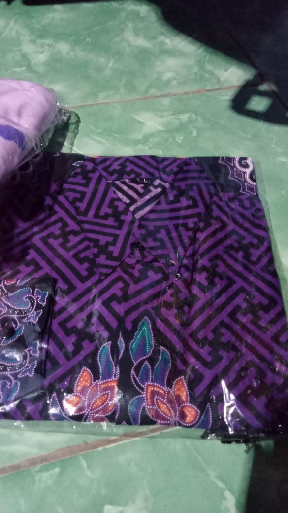 Batik Couple Keluarga Sania Ruffle Ori Ndoro Jowi Dnt Motif Pagar Ungu