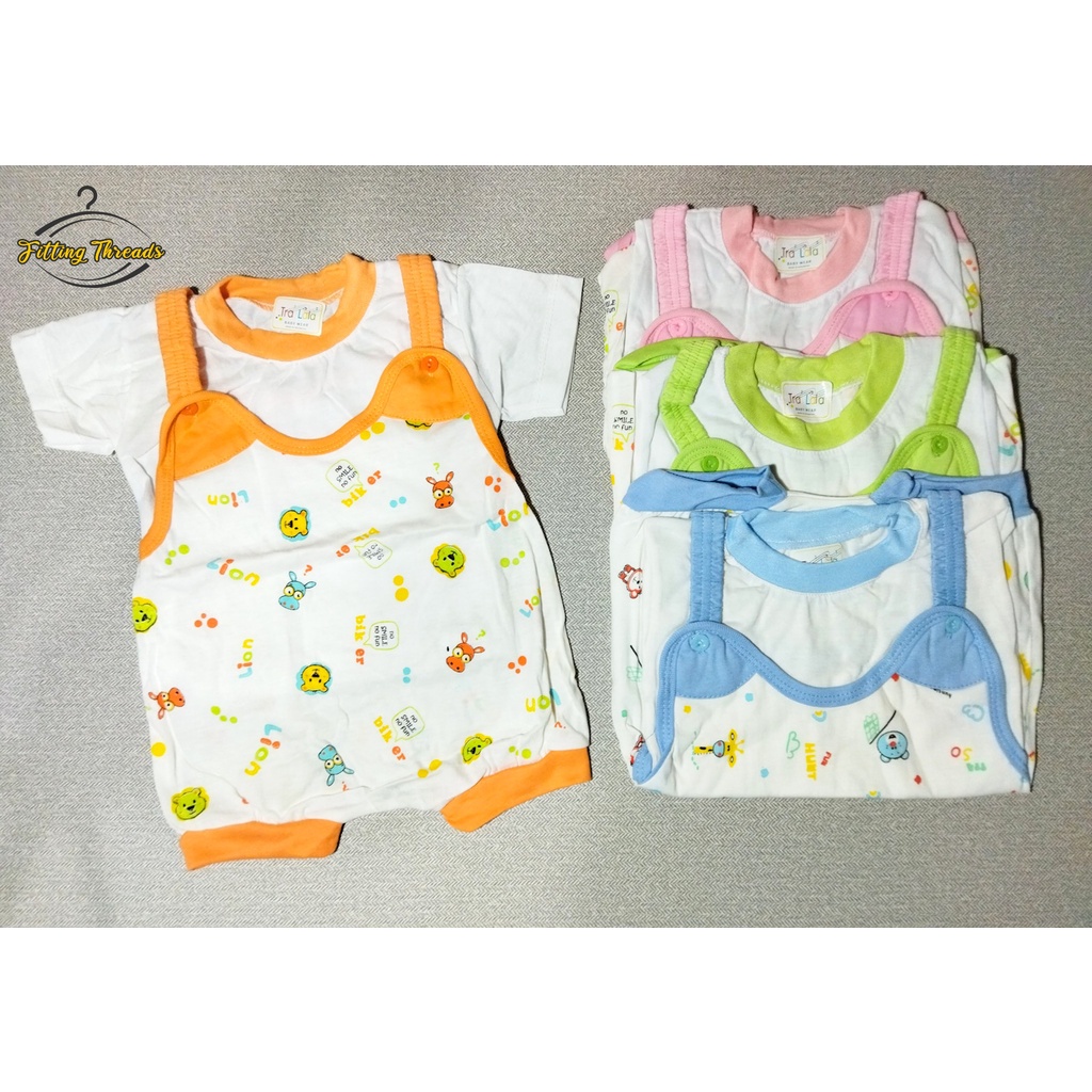 Setelan Baju Bayi Overall Lengan Pendek / Stelan Baju Kodok / Jumper Bayi Newborn 1 2 3 4 5 6 7 8 9 Bulan TRALALA