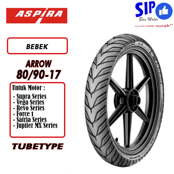 Ban motor bebek Aspira Arrow 80 90 17 Tubetype