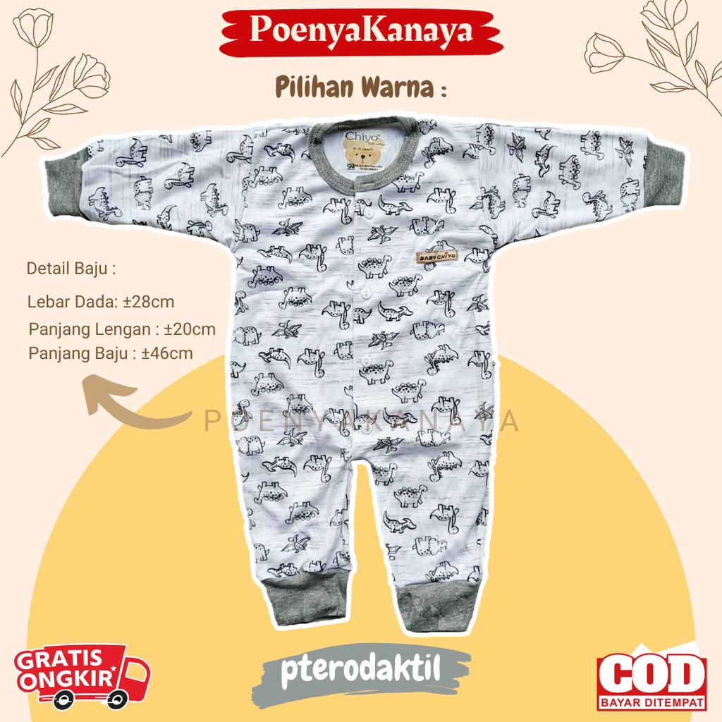 Chiyo Sleepsuit Bayi BUKA Kaki 3-12 Bulan SNI TANPA Topi KD20