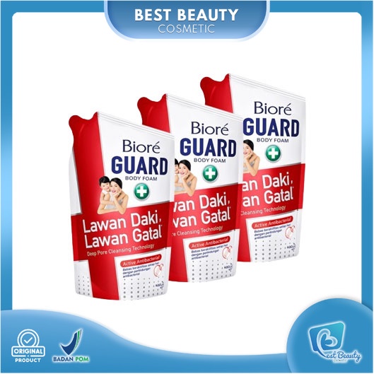 ★ BB ★ Biore Body Foam Guard Active Antibacterial 250 ml - 400ml - 550ml - Biore Sabun Mandi