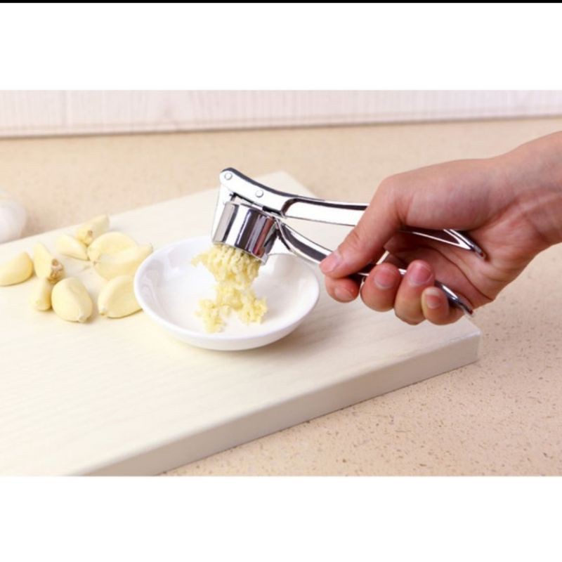 Penghancur Bawang Putih Stainless Steel Garlic Press Onion Crusher