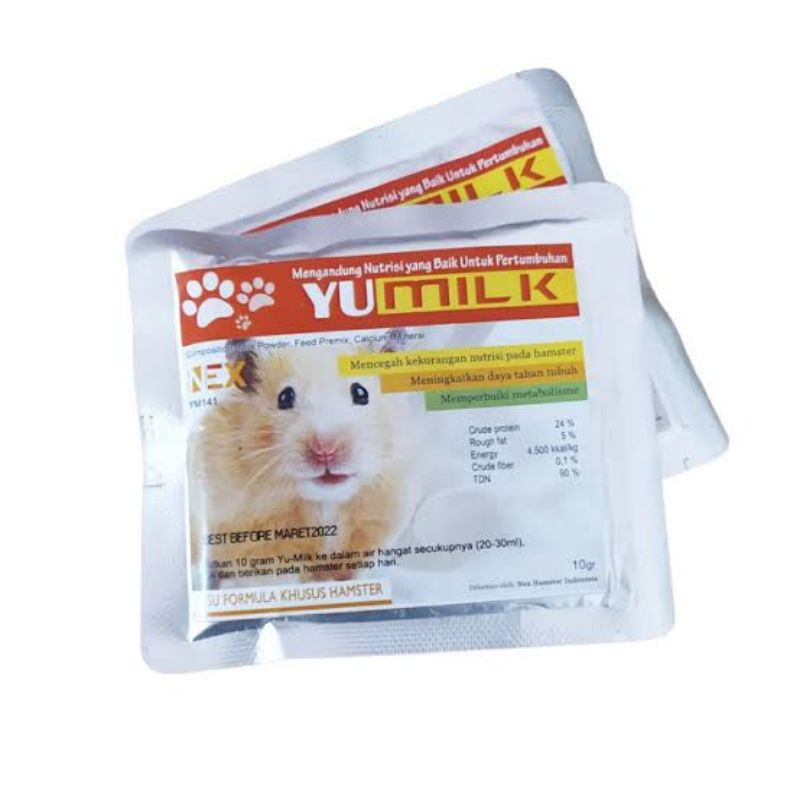 Susu Hamster Yu-Milk 10gr Bayi Hamster