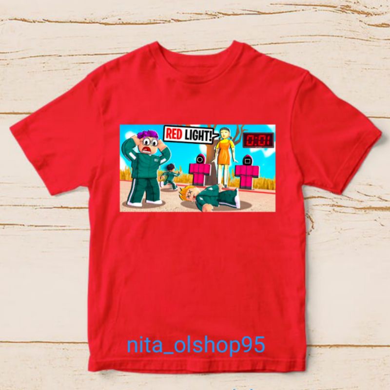 baju squid game roblox minicraft kaos anak