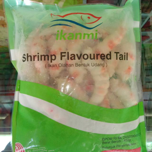 

Ikan olahan bentuk udang/shrimp flavoured tail/ikanmi 450gr