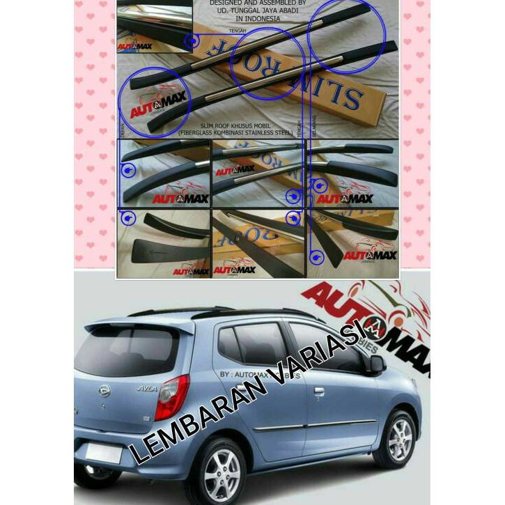 roof rail agya / ayla