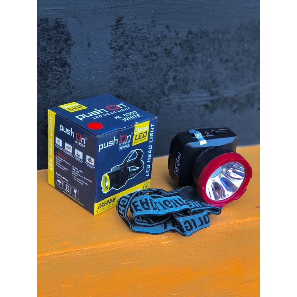 Senter kepala Push On Led Head Light (HL-2303)