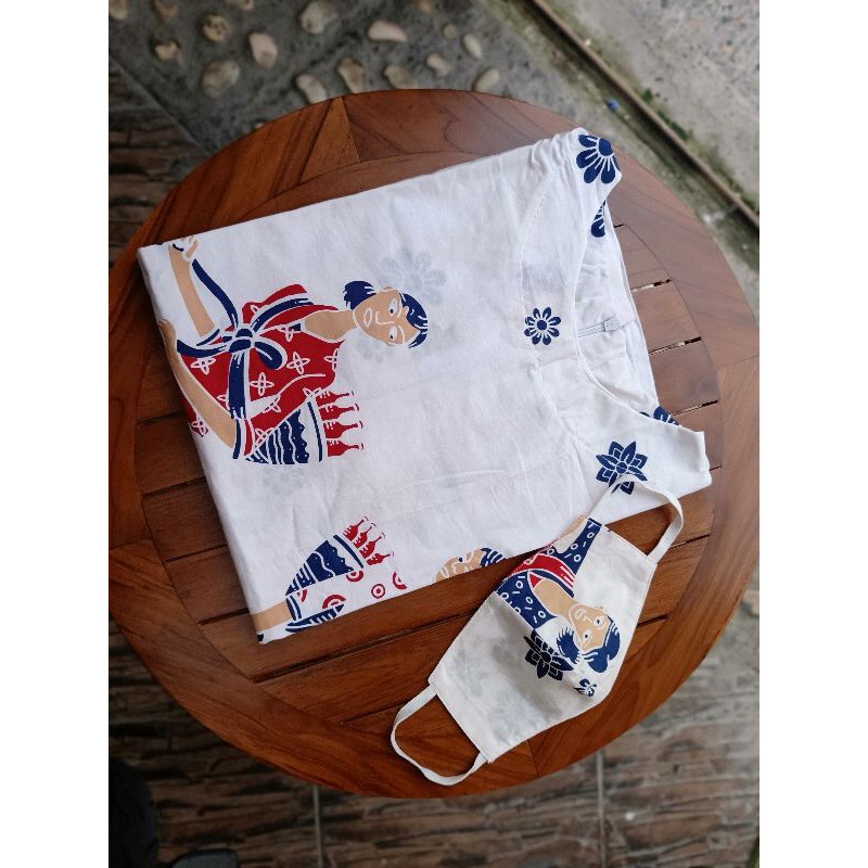 Atasan Batik Mbok Jamu  Set Masker Shopee Indonesia