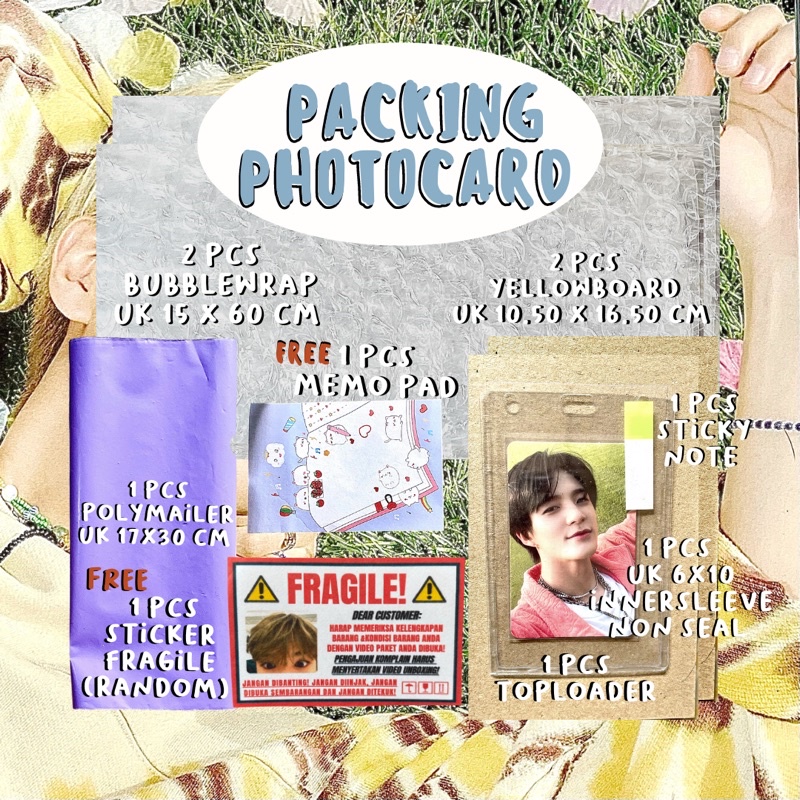 packing photocard &amp; MPC/CC set (yellowboard/toploader/innersleeve) // Eco pack