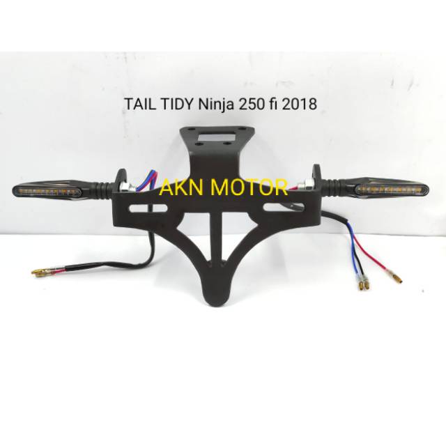 Tail tidy dudukan plat no plus lampu sen ninja 250 fi 2018