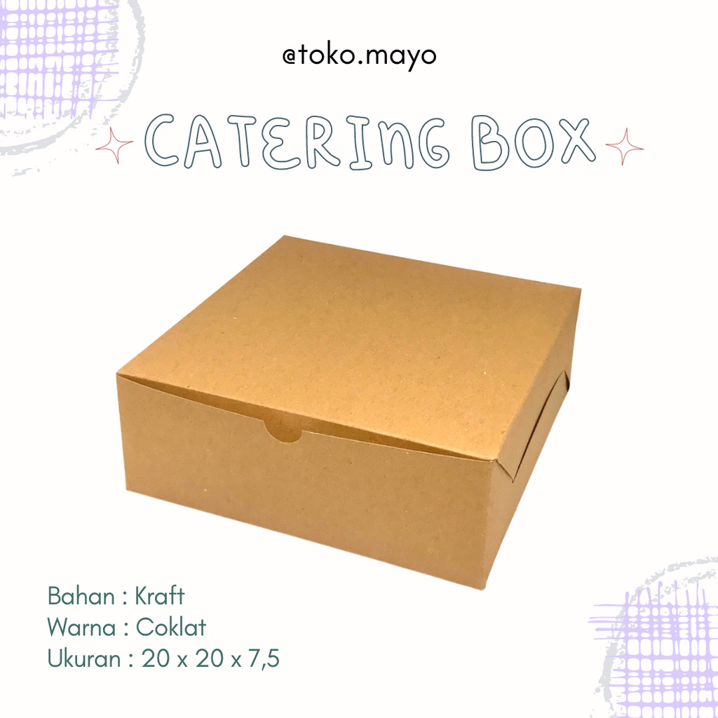

DUS KRAFT/KATERING BOX COKLAT 20 X 20 - JUAL PER 10 PCS