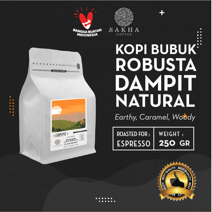 

Kopi Bubuk Robusta Dampit Java Roast For Espresso 250 Gr SAKHA COFFEE - KBRDAM250